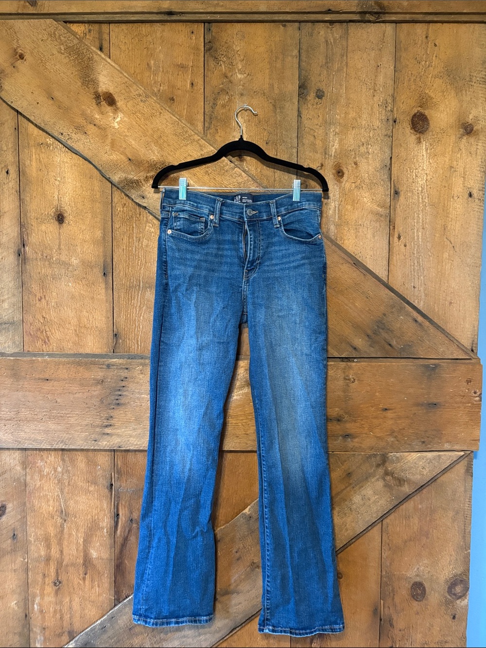 GAP Universal Baby Boot Jeans Womens 10 30R Medium Wash Blue Bootcut S/773656-00